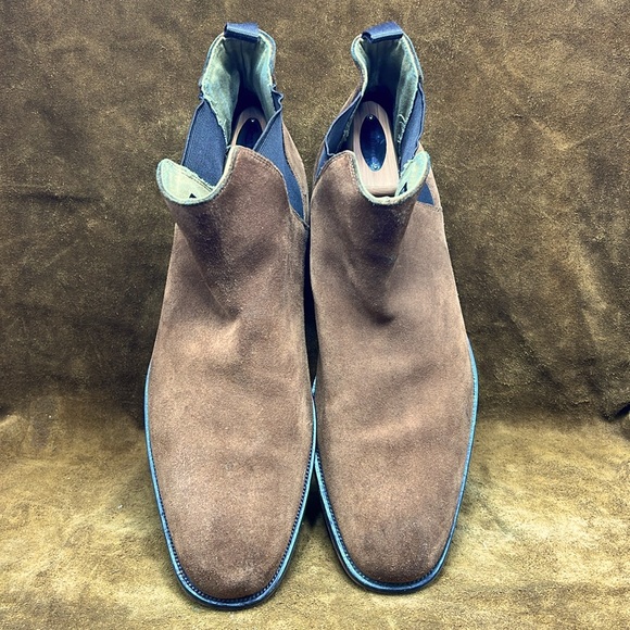 Aldo Light Brown Suede Chelsea Boots - Picture 3 of 8